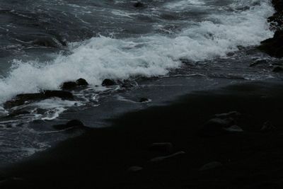 View of waves on beach