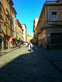 City street with buildings in background