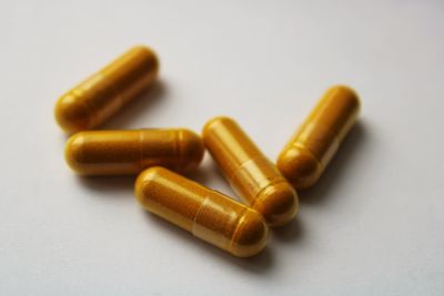 High angle view of eggs on white background