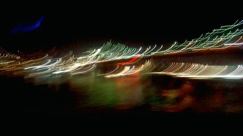 View of illuminated tunnel