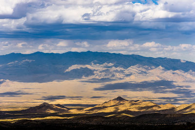 Scenic view of dramatic landscape against sky