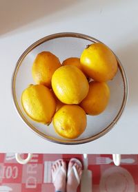 Close-up of fruits in plate on table