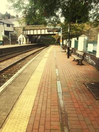 View of railroad station platform