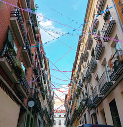 Low angle view of buildings against sky