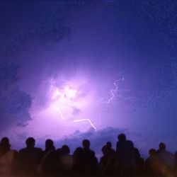 Crowd at night