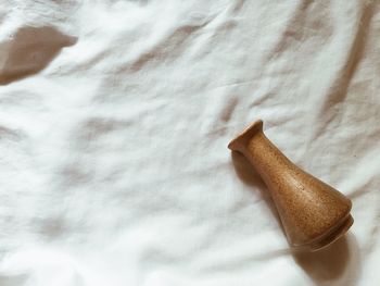 High angle view of paper on table