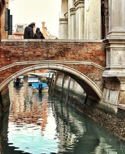 Arch bridge over canal
