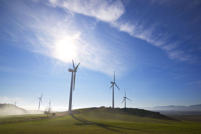 Wind turbines for sustainable energy production in spain.