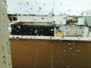 Close-up of wet window