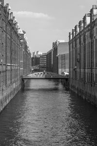 Canal amidst buildings in city