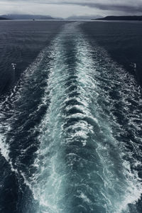 High angle view of sea against sky