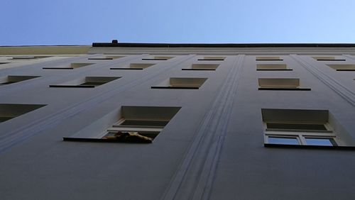 Low angle view of building against clear sky