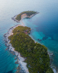 High angle view of sea shore