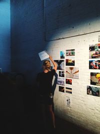 Close-up of woman standing in pond
