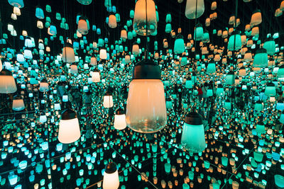 Close-up of illuminated lights