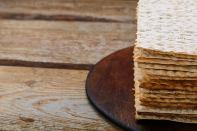 Close-up of dessert on table