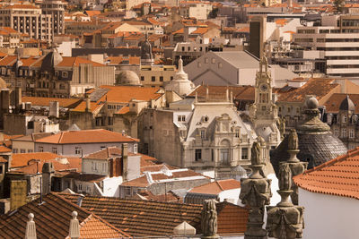 High angle shot of townscape