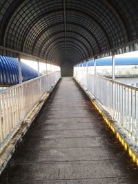 View of empty railway bridge