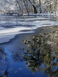 Scenic view of frozen sea against sky