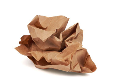 Close-up of paper over white background