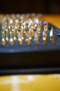 Close-up of toolbox screwdrivers 