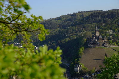 Panoramic view of castle and building against sky