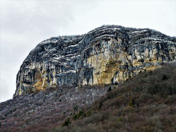 Panoramic view of rock formations against sky