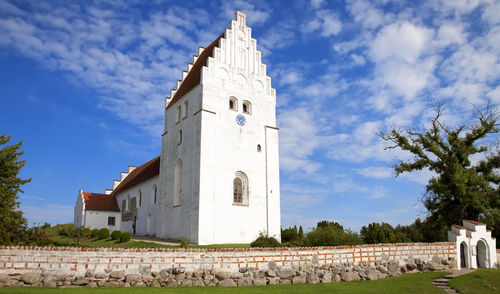 Exterior of historic building against sky