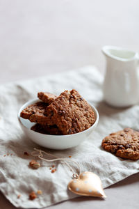 Close-up of cookies on table