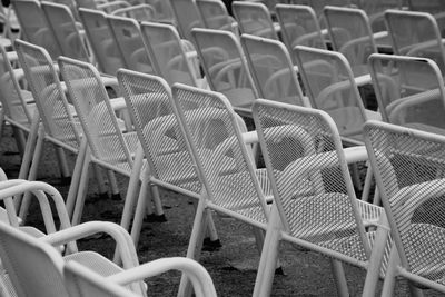 Full frame shot of chairs