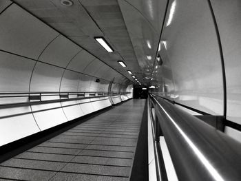 Illuminated underground walkway