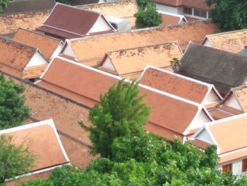 High angle view of built structure