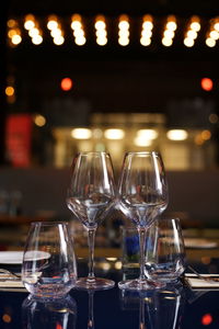 Close-up of wine glass on table in restaurant