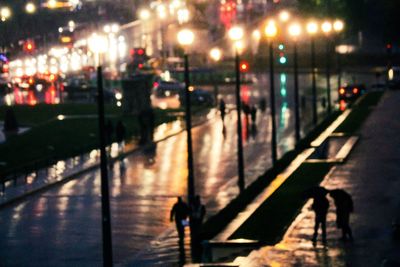 Man on road at night