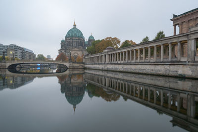 Reflection of buildings in water