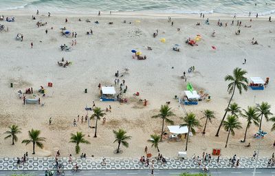 Beach scene from high