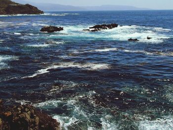 Rocks in sea