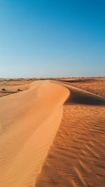 Sand dunes in desert in saudi arabia 