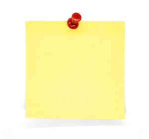 Red yellow paper against white background