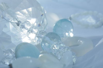 Close-up of crystals decorations