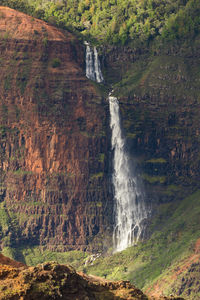 Scenic view of waterfall