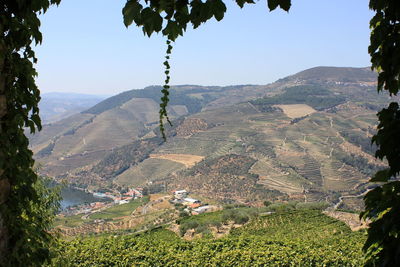 High angle view of landscape against sky