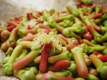 Full frame shot of chopped vegetables