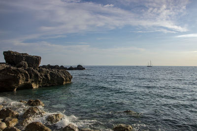 Scenic view of sea against sky