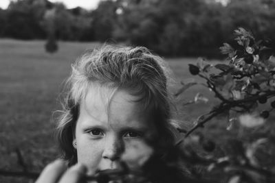 Close-up portrait of girl