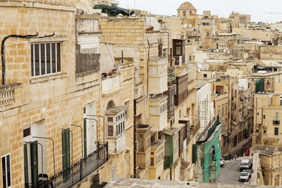 Low angle view of buildings in city