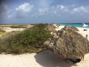 Panoramic view of beach against sky