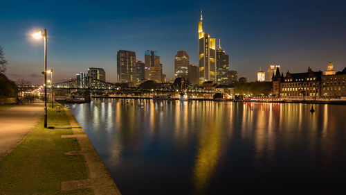 Illuminated city at night