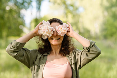 Portrait of woman with face paint
