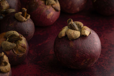 Close-up of fruits on table